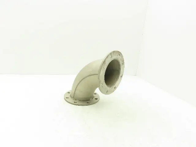 90° Elbow Pipe Fitting 4" Flanged Aluminum 8-Bolt w/Side Port