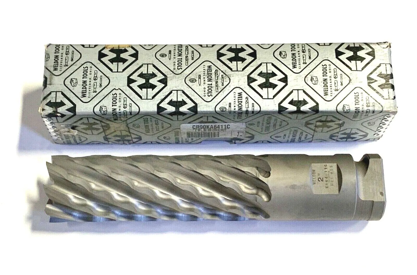 Weldon 2" Crest Kut End Mill 8 Flute High Speed Steel 9-3/4" Length USA Made