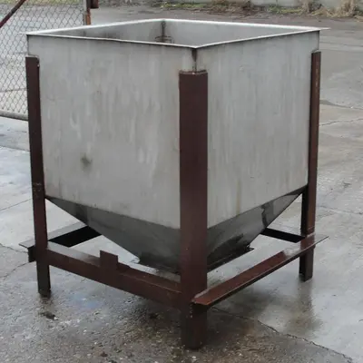 SPC6066  Bin Hopper Silo 25 cu.ft., bulk storage bin, Stainless Steel