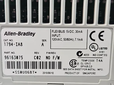 Allen Bradley 1794-IA8 Ser A Flex I/o Output Module loc4E21