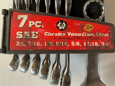 MASTERGRIP 7 Piece SAE  Wrench Set Chrome Plated Heavy Duty