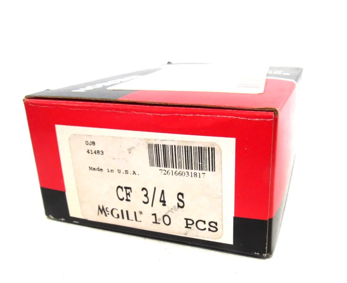 BOX OF 10 NEW MCGILL CF 3/4 S CAM FOLLOWERS CF34S