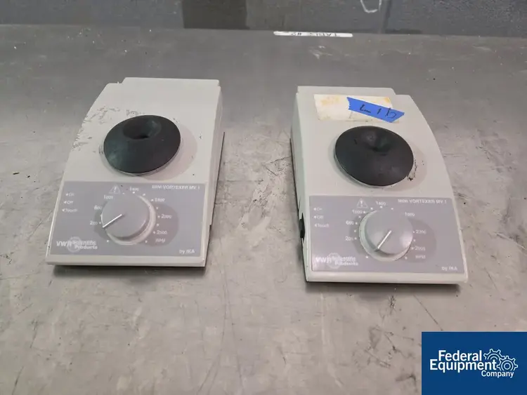 Used IKA (2) IKA Works Inc Model MV1 200-2500RPM Variable Speed Vortexer Miscellaneous Laboratory Equipment Ohio US | Federal Equipment Company #1080175
