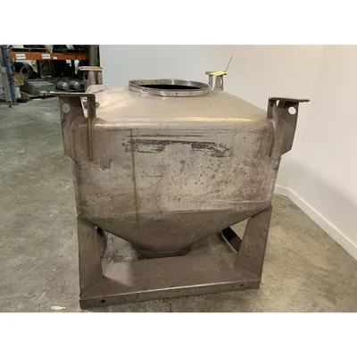 Used 1000 Liter (35 cu. Ft) IBC Matcon Stainless Steel Portable Tote Bin