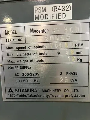 1999 KITAMURA MYCENTER HX300 Horizontal Machining Centers | 520 Machinery Sales LLC (2)
