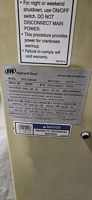 2010 Ignersoll Rand Refrigerated Air Dryer