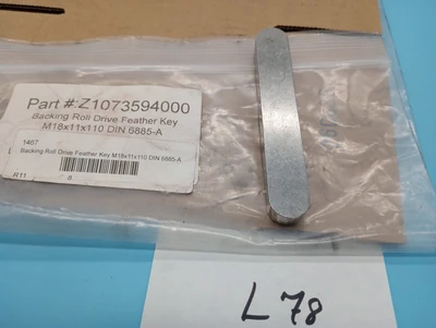 PARALLEL KEY HIGH TYPE DIN 6885-A M18X11X110 BACKING ROLL DRIVE FEATHER KEY
