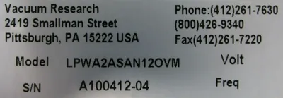 NEW VACUUM RESEARCH LPWA2ASAN12OVM GATE VALVE