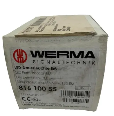NEW WERMA 816 100 55 SIGNAL BEACON 24VAC/DC 81610055