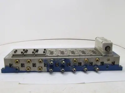 SMC VV892-04S-SUQW06BT-W1 9 Station Valve Island Manifold S/B Ports 1/2 NPT
