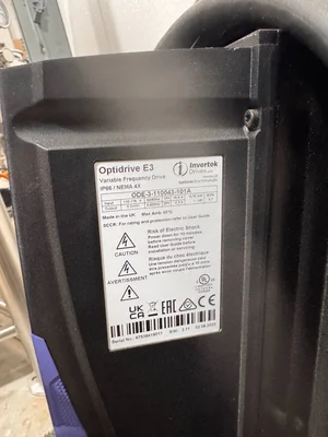 Brewmation 3/4HP Cart pump with Invertek OptiDrive iP66 110vac 1ph - NEW!