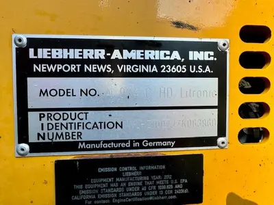 USED 2012 LIEBHERR A934CHD LITRONIC