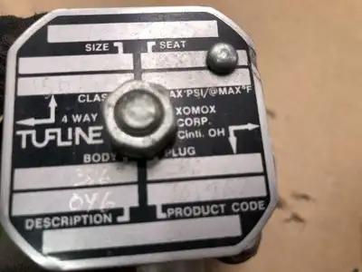 Tufline 1″ 4-Way Plug Valve 316SS / CF8M ; 150 Class 400°F