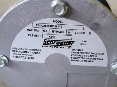 NEW SCHROEDER INDUSTRIES RT1KZ10S24NS16TY2