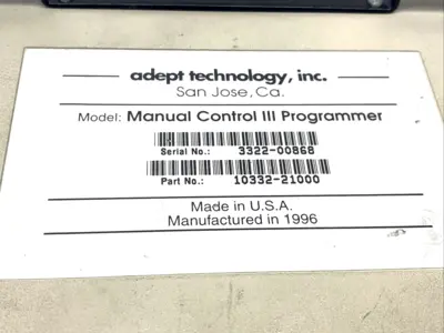 10332-21000 | Adept Technology  Manual Control III Programmer Teach Pendant - Used
