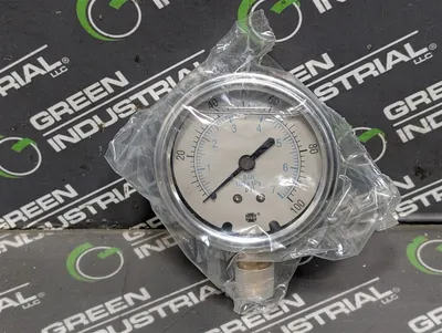 US Gauge 165298LG 2-1/2" Oil-Filled Pressure Gauge 100 PSI/BAR New NIB