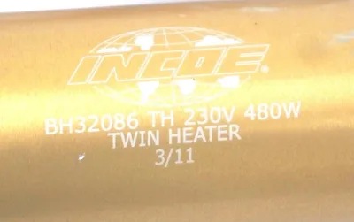 NEW INCOE D18 BH32086 TH TWIN HEATER 230V 480W