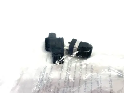 New | in-Stock Mencom Cable Connector M12 Plug, 4 Pole, Male Right Angle, PG 9 Electrical Fittings Michigan US | Maverick Industrial Sales #1393250