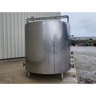 Used 6,500L (1,717 gal) Stainless Insulated Jacketed Liquid Storage Vessel Tank