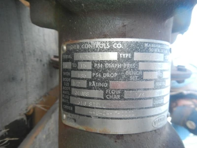Fisher 1/2" 600 Rating, WCB Steel Threaded Control Valve