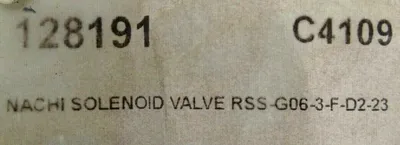 NEW NACHI RSS-G06-3-F-D2-23 SOLENOID VALVE SS-G01-A8X0-R-D2-31 RSSG06-3FD223