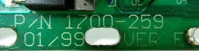 USED 1700-259 CIRCUIT BOARD 1700259 VER E
