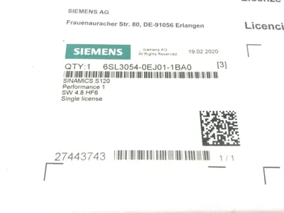 NEW SIEMENS SINAMICS S120 COMPACTFLASH CARD, SW 4.8 HF6
