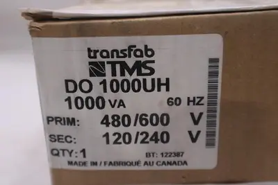 TRANSFAB TMS DO 1000UH/ DO1000UH CONTROL TRANSFORMER - STOCK SGF129