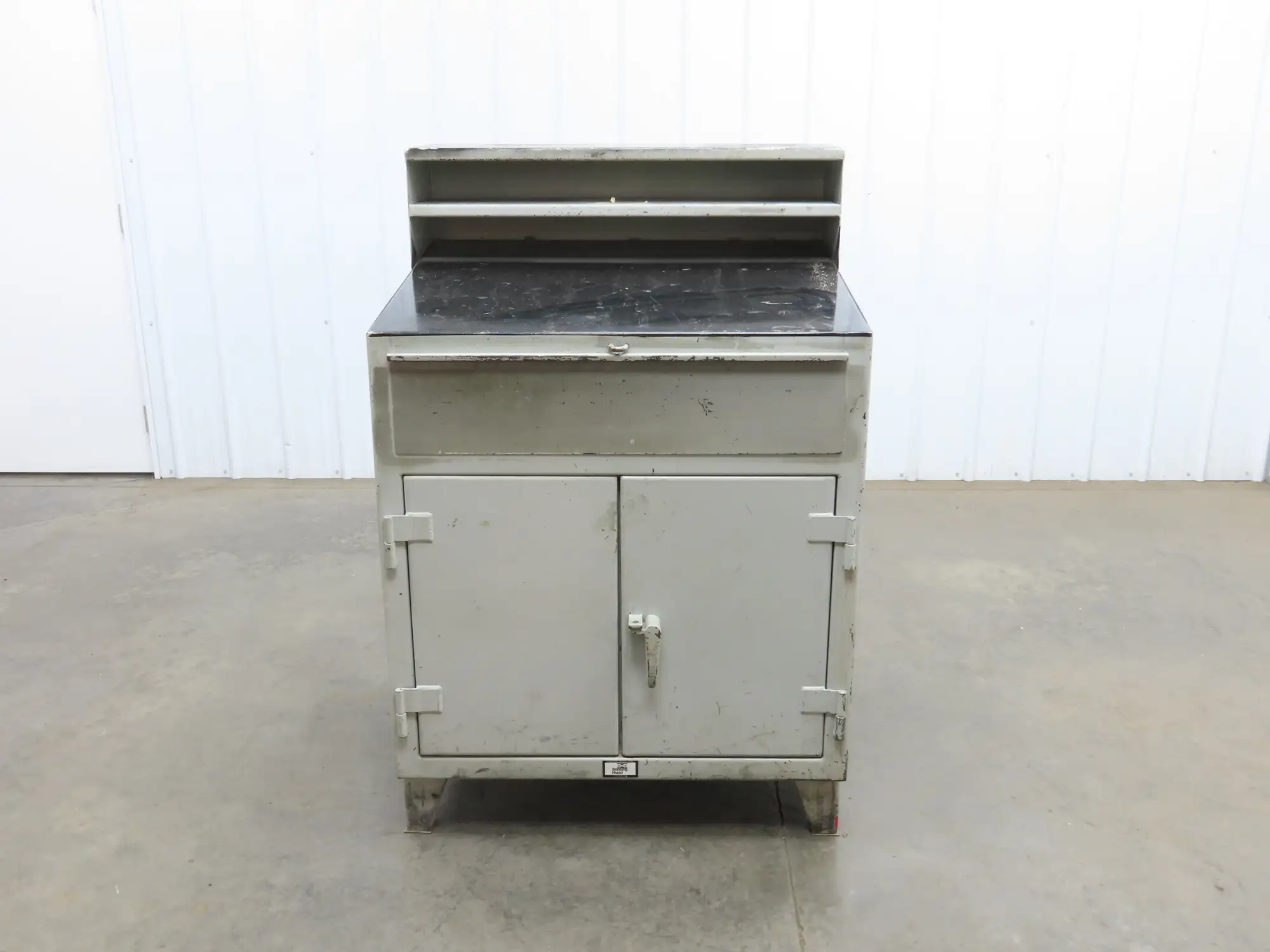 Strong Hold Extreme Duty 12 GA Shop Desk 1 Drawer Riser Shelf 36x28x54"