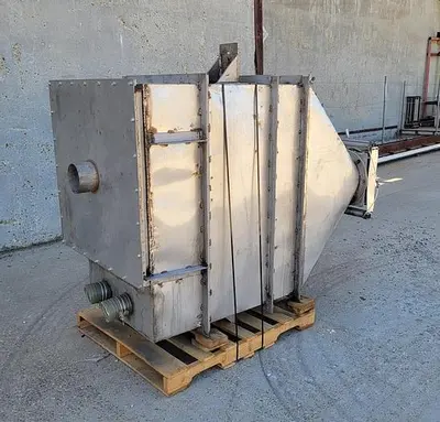 Hopper, 50 CF, S/st, 51" x 30" x 72", Cone Bottom, A #S744198