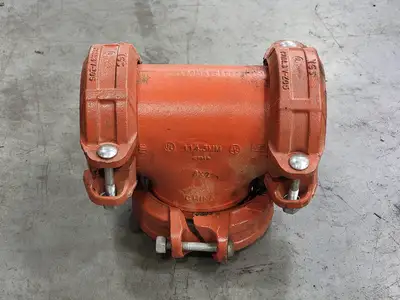 4", Equal-Tee, w/ 3x, 4", Couplings, Bolted, V-Z05