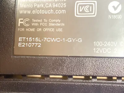 Used Elo AccuTouch Touchscreen Monitor VGA Serial USB 15" E210772 Automation Control (HMI) Michigan US | Maverick Industrial Sales #1397673