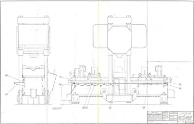 400 TON X 30' DRILCO TRAVELING HEAD HYDRAULIC STRAIGHTENING PRESS: STOCK #24953