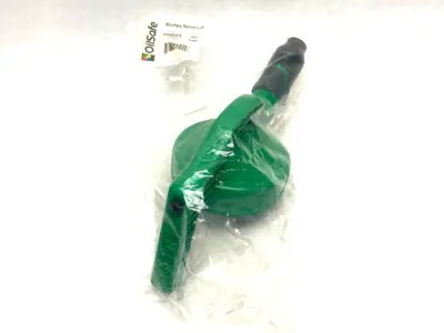 USED OILSAFE WIDE STUMPY SPOUT LID, MID GREEN