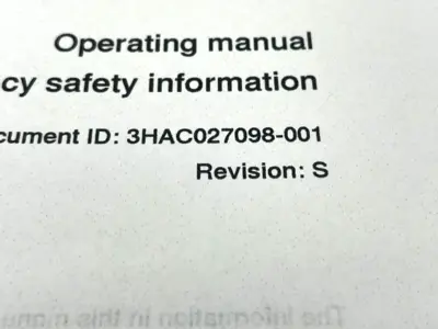 New | in-Stock ABB Emergency Safety Information Manual Manuals Michigan US | Maverick Industrial Sales #1487466