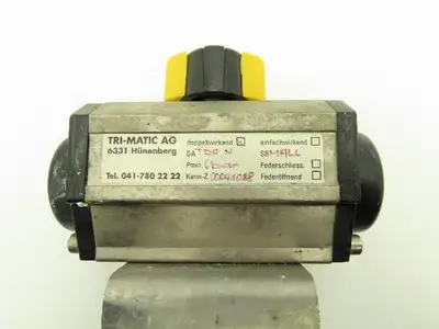 Tri-Matic AG 0004A088 1.5"x 2" Wafer Butterfly Valve w/Pneumatic Spring Actuator