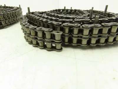 Ruberg #40 Double Roller Attachment Pin Chain Riveted 0.500 Pitch 40' Total