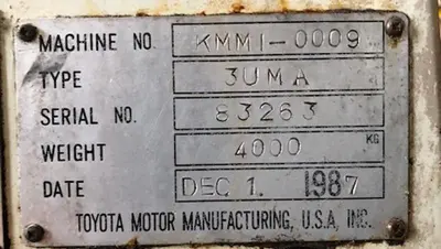 USED 1987 NIIGATA 3UMA