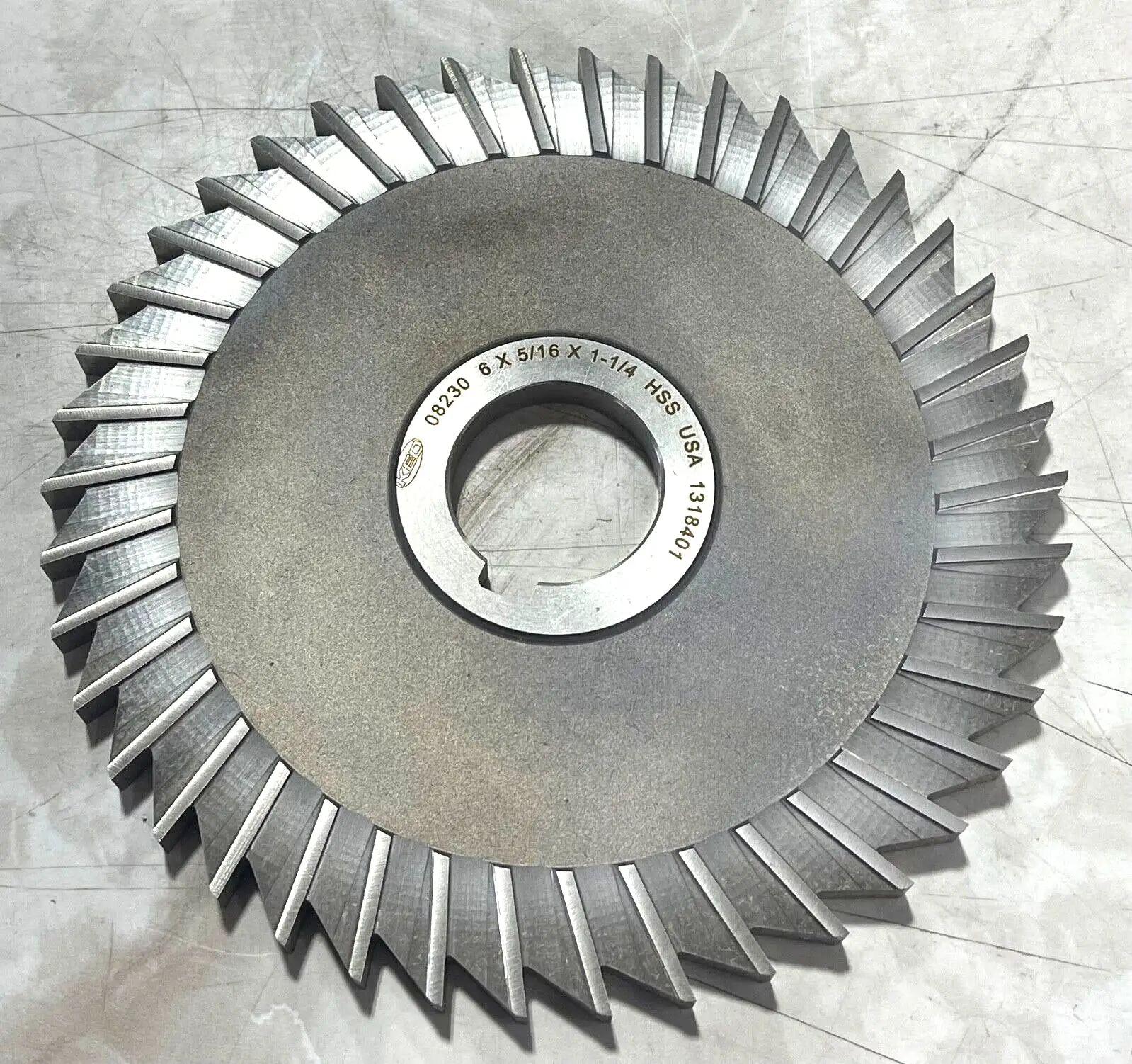 KEO 6" x 5/16" x 1-1/4" HSS Slitting Saw Straight Side Tooth 42T USA Made 08230