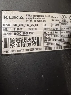 New | in-Stock KUKA 320_190_25_L0 Servo Motors Michigan US | Aucto #1336195