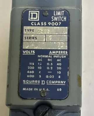 Used SQUARE D 9007AW16 Miscellaneous Equipment (Electrical & Power) Ohio US | Surplus Asset Holdings #1239803