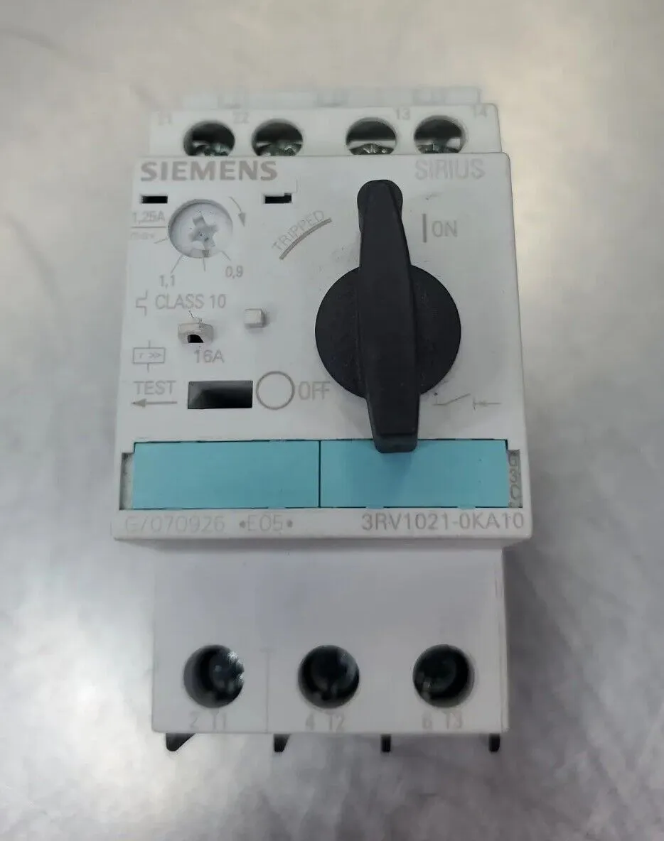 Used Siemens 3RV1021-0KA10 SIRIUS Motor Starter Contactor, 1.25A Starters South Carolina US | Palmetto Automation #1158915
