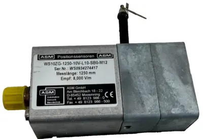 NEW ASM WS10ZG-1250-10V-L10-SB0-M12 POSITION SESNSOR WS10ZG125010VL10SB0M12