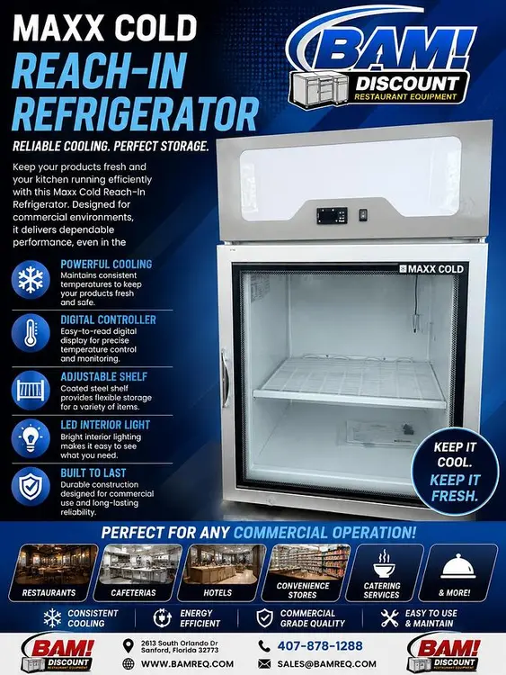 Used MAXX COLD MXM1-4FHC Refrigerators Florida US | BAM Discount Restaurant Equipment #1229846