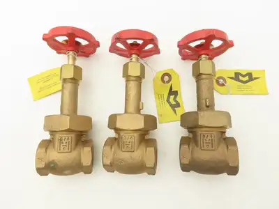 Milwaukee Valve  1151 Rising Stem Gate Valve 3/4" FNPT 150SWP 300 WOG Lot of 3