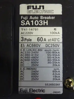 USED FUJI ELECTRIC SA103H-60