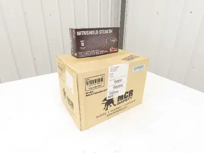 MCR Nitrishield Stealth Small Black Nitrile Gloves 4 Mil Non-Med 100ct Lot of 11