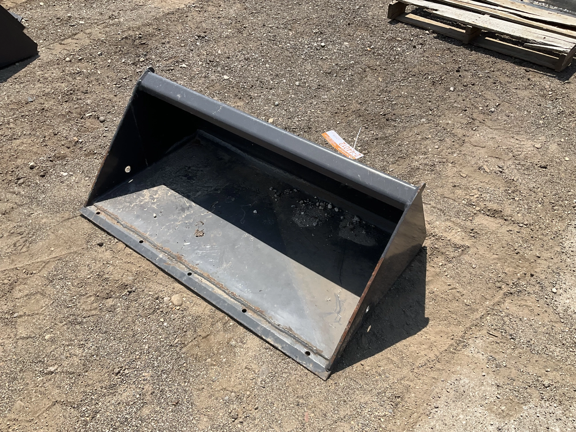 New old stock Paladin 42” smooth bucket for a mini skid steer, welded on cutting edge, mini skid ste...