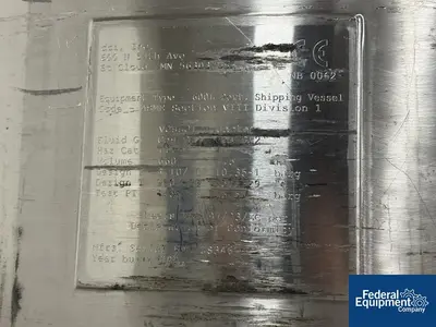 USED DCI Used 600 liter DCI Jacketed Receiver Vessel, Hastelloy C22, 45/150#