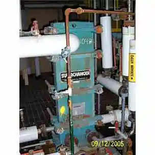 64 sq ft tranter stainless steel plate heat exchanger